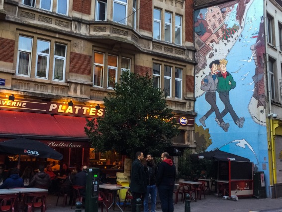comic mural Brussels